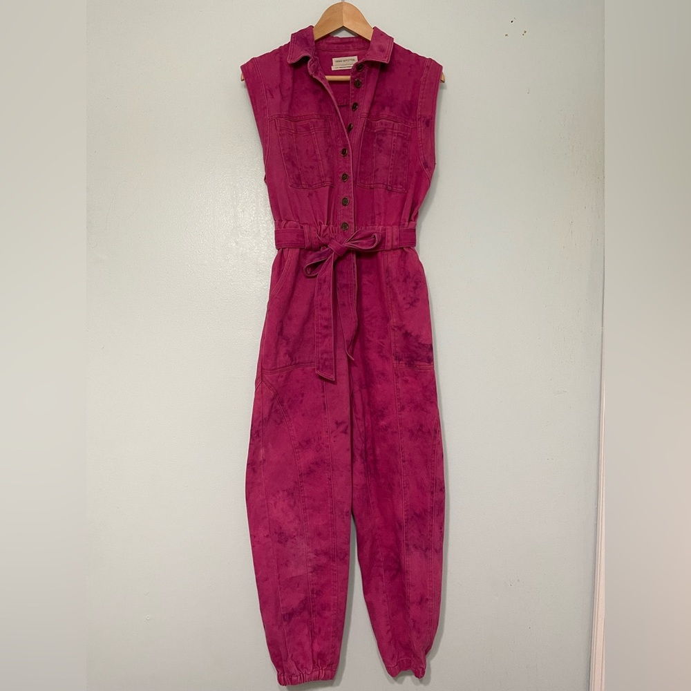 Pink tie dye jumpsuit